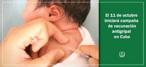 Iniciará el 11 de octubre campaña de vacunación antigripal en Cuba.