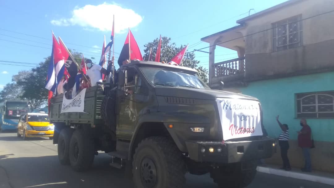 Llegada de los caravanistas al municipio de Perico