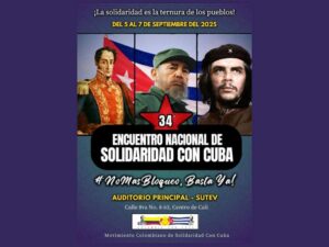 Celebran Encuentro Nacional de Solidaridad con Cuba en Cali, Colombia