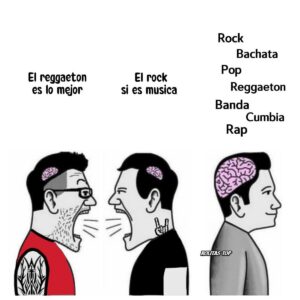 La música del antes y del ahora.